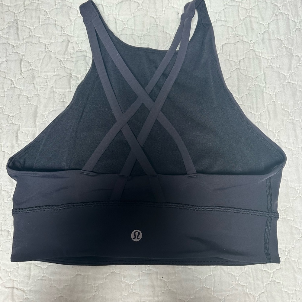 Lululemon High Neck Long Line Cross Back Sports Bra
